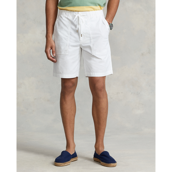 White 8-Inch Relaxed Fit Stretch Poplin Short Polo Ralph Lauren 4