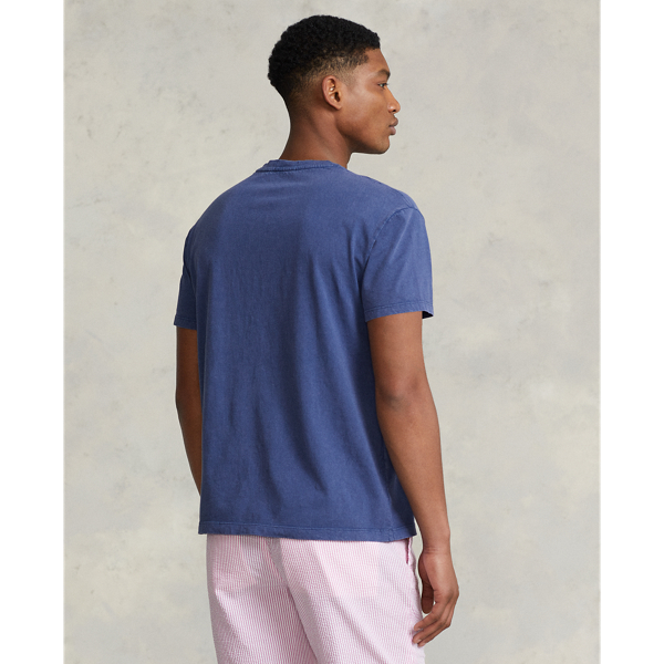 Light Navy Classic Fit Cotton-Linen Pocket T-Shirt Polo Ralph Lauren 5