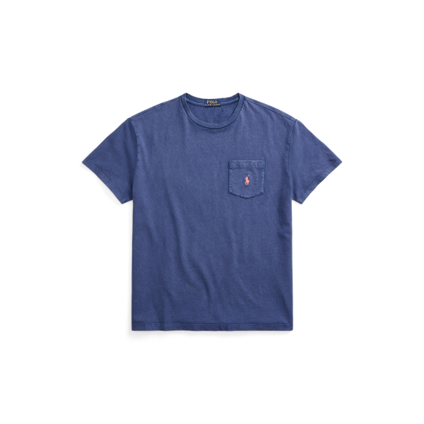 Classic Fit Cotton-Linen Pocket T-Shirt for Men | Ralph