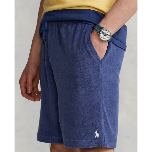 Light Navy Terry Drawstring Short Polo Ralph Lauren 5