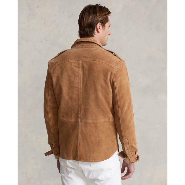 Vintage Khaki Suede Overshirt Polo Ralph Lauren 5