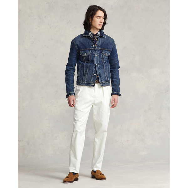 Deckwash White Whitman Relaxed Fit Pleated Chino Pant Polo Ralph Lauren 1