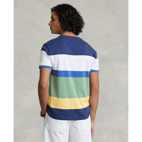 Light Navy Multi Classic Fit Striped Jersey T-Shirt Polo Ralph Lauren 5