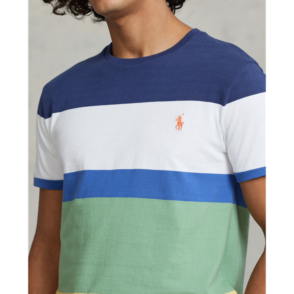 Light Navy Multi Classic Fit Striped Jersey T-Shirt Polo Ralph Lauren 6