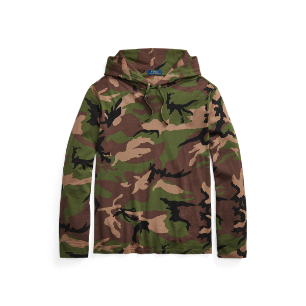 Camo Jersey Hooded T Shirt