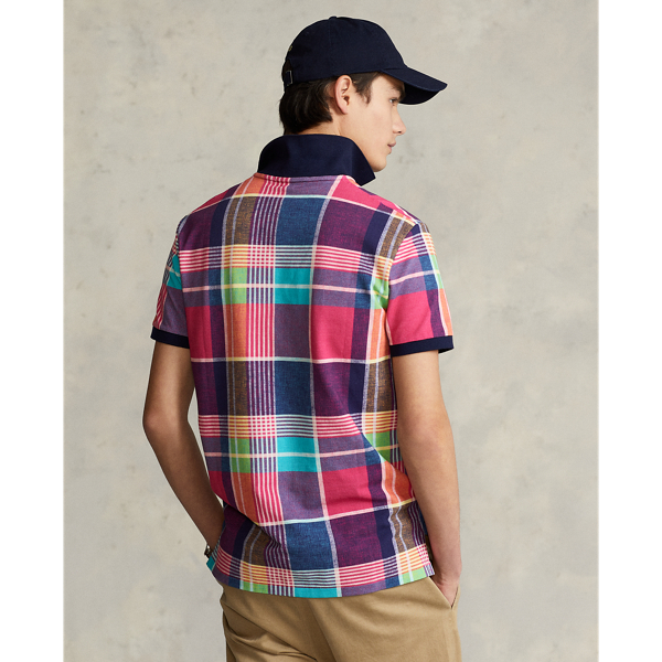 Pink Madras Custom Slim Fit Polo Sport Polo Shirt Polo Ralph Lauren 5