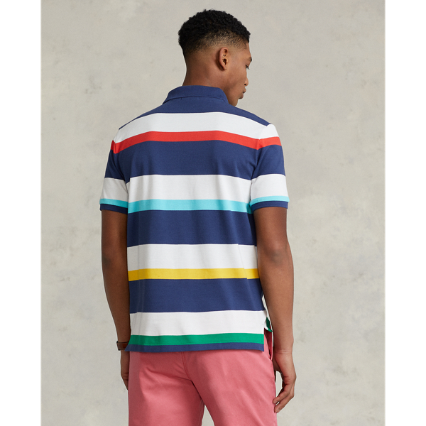 トップス POLO Ralph Lauren polo shirt L Classic Fit Striped Mesh Polo Shirt
