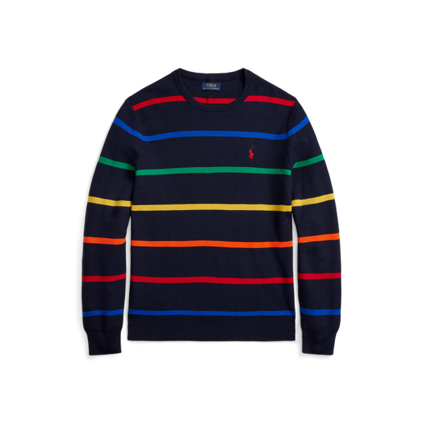 Pull ray&eacute; en coton piqu&eacute; Polo Ralph Lauren en 1