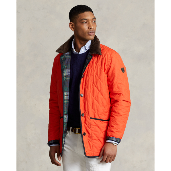 White Gordon/Bittersweet Water-Repellent Reversible Barn Coat Polo Ralph Lauren 7