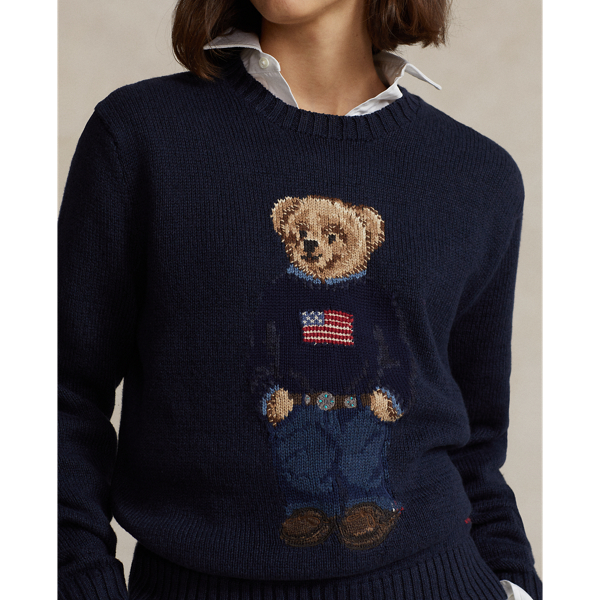 Katoenen linnen trui met Polo Bear