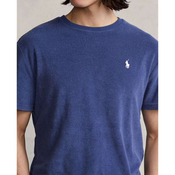 Light Navy Classic Fit Terry Crewneck T-Shirt Polo Ralph Lauren 6