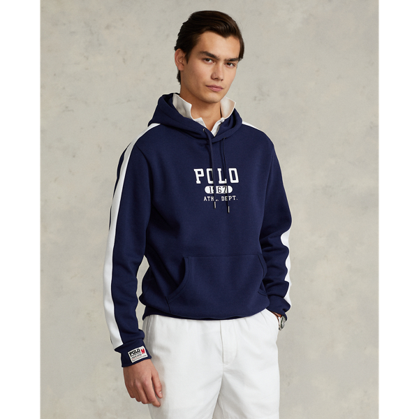 Ralph lauren logo double knit hoodie sale