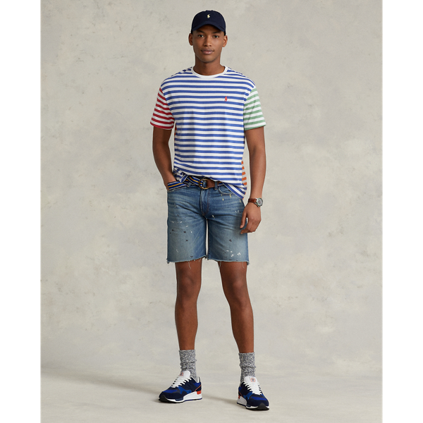 White Multi Classic Fit Striped Jersey T-Shirt Polo Ralph Lauren 4