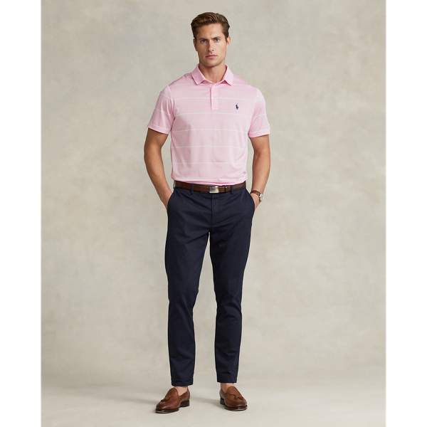 Carmel Pink/Ceramic White Classic Fit Performance Polo Shirt Polo Ralph Lauren 4