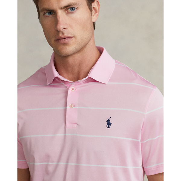 Carmel Pink/Ceramic White Classic Fit Performance Polo Shirt Polo Ralph Lauren 6
