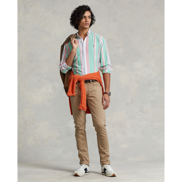 Green/Red Multi Classic Fit Striped Oxford Shirt Polo Ralph Lauren 4