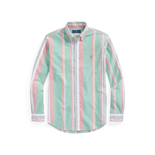 Green/Red Multi Classic Fit Striped Oxford Shirt Polo Ralph Lauren 2