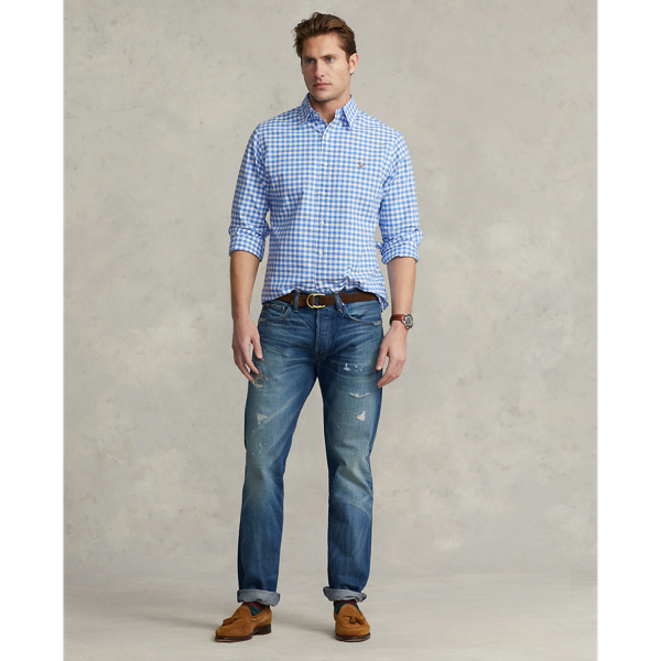 Blue/White Classic Fit Checked Oxford Shirt Polo Ralph Lauren 4