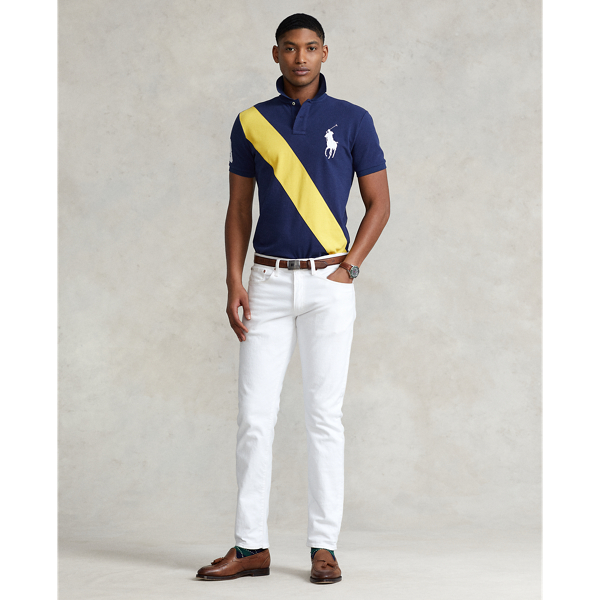 Newport Navy Multi Custom Slim Fit Big Pony Mesh Polo Shirt Polo Ralph Lauren 4