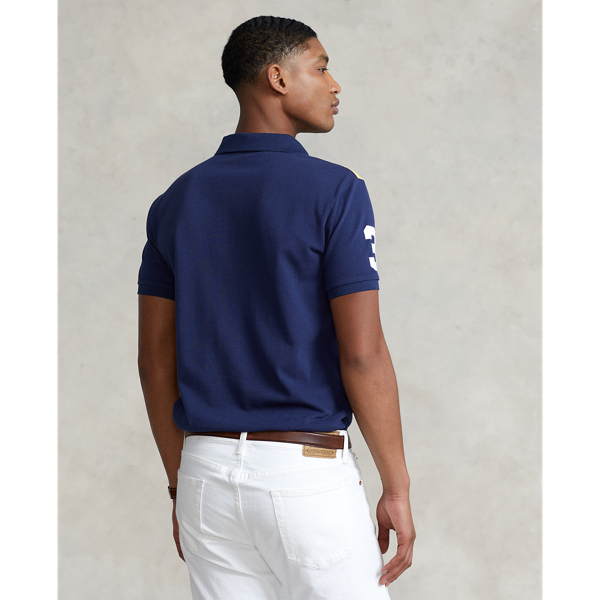 Newport Navy Multi Custom Slim Fit Big Pony Mesh Polo Shirt Polo Ralph Lauren 5