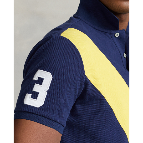 Newport Navy Multi Custom Slim Fit Big Pony Mesh Polo Shirt Polo Ralph Lauren 6