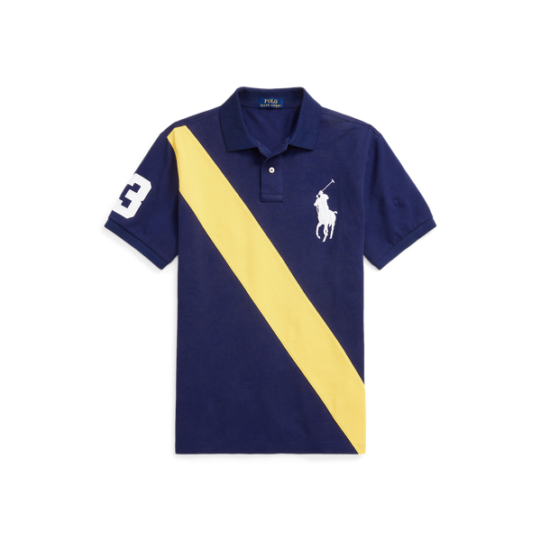Newport Navy Multi Classic Fit Big Pony Mesh Polo Shirt Polo Ralph Lauren 2