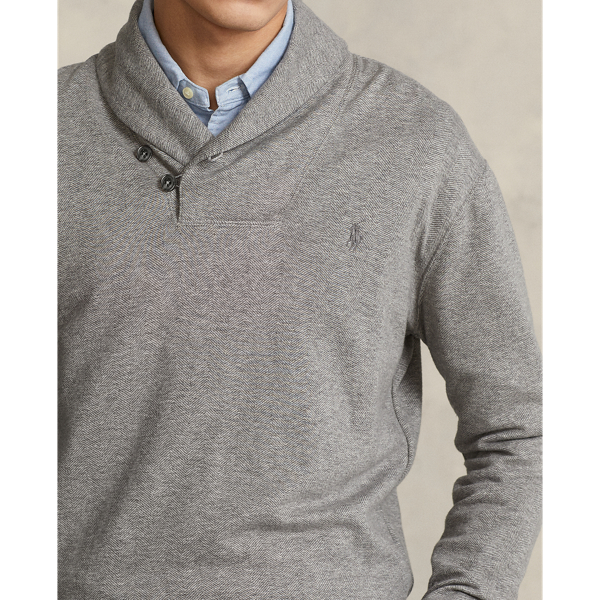 Andover Heather Luxury Jersey Shawl Pullover Polo Ralph Lauren 5