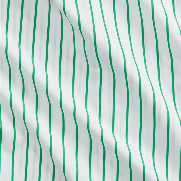 Golf Green/White Classic Fit Striped Stretch Poplin Shirt Polo Ralph Lauren 6
