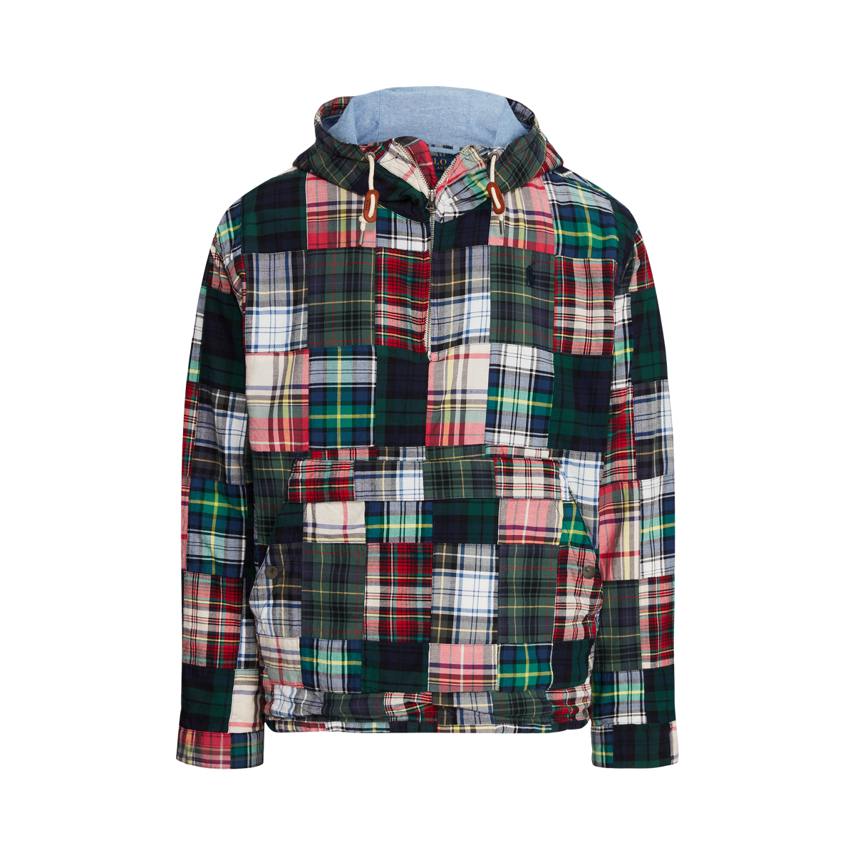 Patchwork Madras Pullover Jacket