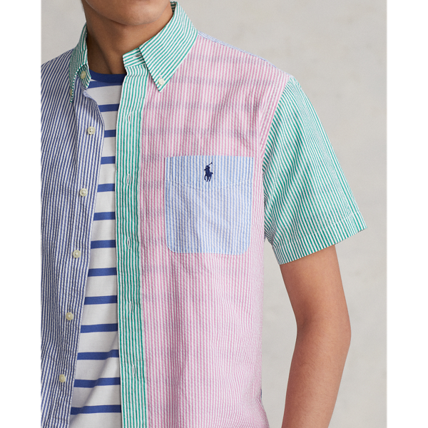 Stripe Funshirt RL Prepster Classic Fit Seersucker Shirt Polo Ralph Lauren 6