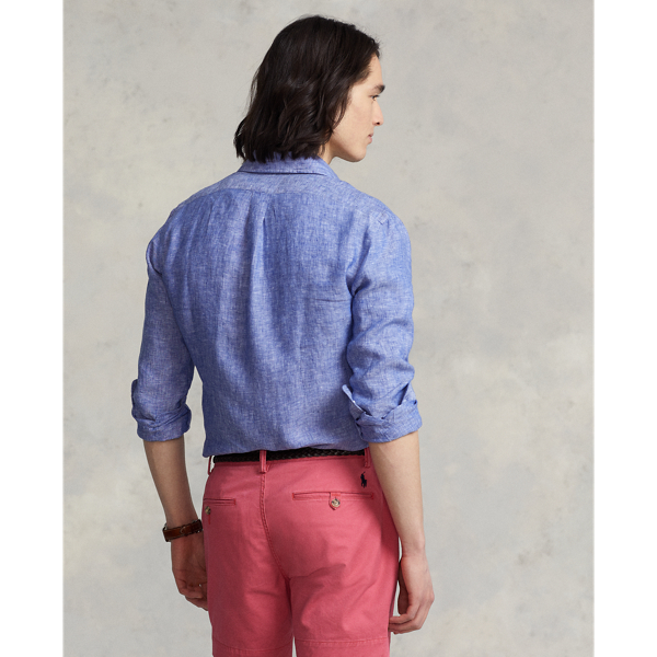 Heritage Royal Custom Fit Linen Chambray Shirt Polo Ralph Lauren 5