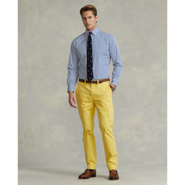 Blue/White Regent Custom Fit Striped Poplin Shirt Polo Ralph Lauren 4
