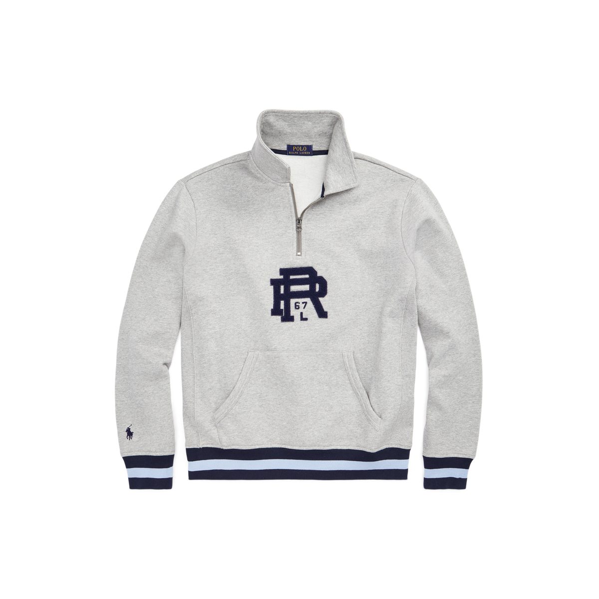【POLO RALPH LAUREN】 ★ Crest Fleece Collar Sweatshirt ★ Ralph Lauren Crest Fleece Collared Sweatshirt In Cruise Navy