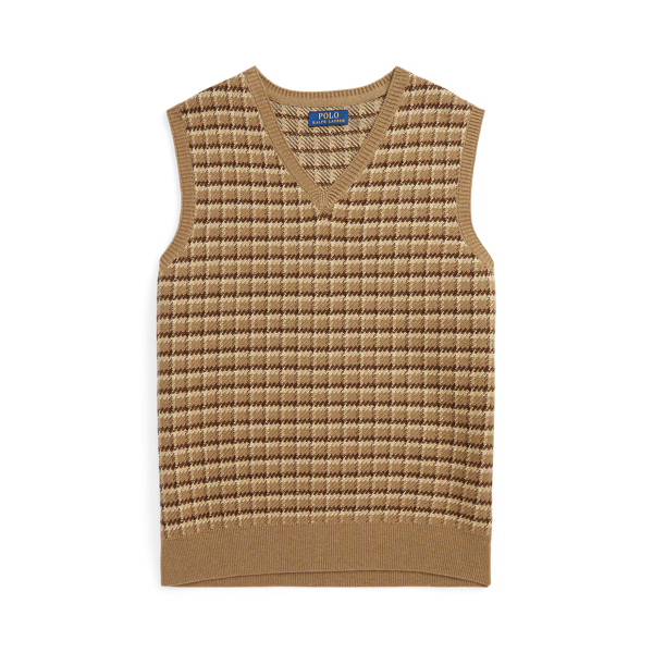 Gilet a quadri in cotone e cashmere Polo Ralph Lauren in 1