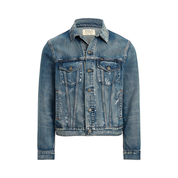 Flag Patch Denim Trucker Jacket