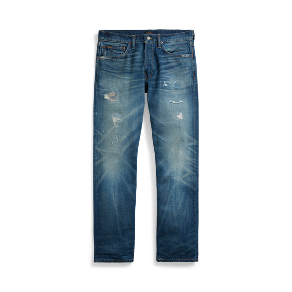 Distressed stretchjeans met classic fit Polo Ralph Lauren in 1