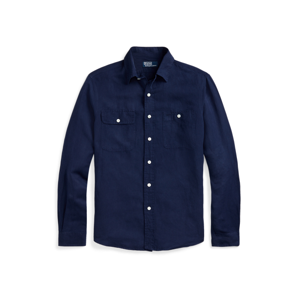 Camicia in lino e seta Custom-Fit Polo Ralph Lauren in 1