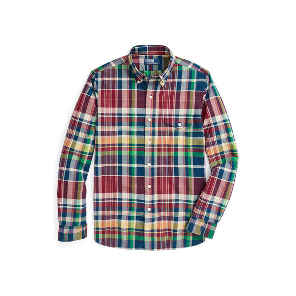 Pink Multi Custom Fit Madras Shirt Polo Ralph Lauren 2