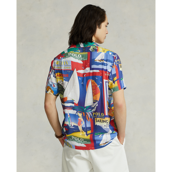 Deco Cruising The Travel-Poster Camp Shirt Polo Ralph Lauren 5