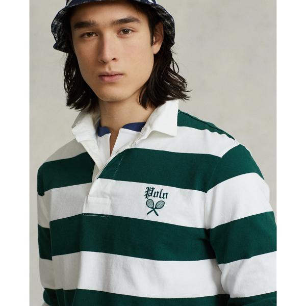 New Forest/Classic Oxford Classic Fit Striped Jersey Rugby Shirt Polo Ralph Lauren 6