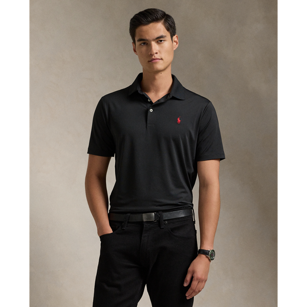 Men s Black Performance Polo Shirts Ralph Lauren