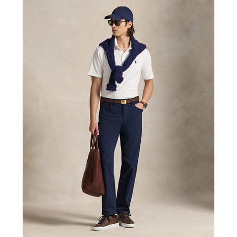 Мужское поло Ralph Lauren Classic Fit Performance Polo Shirt, цвет: Белый