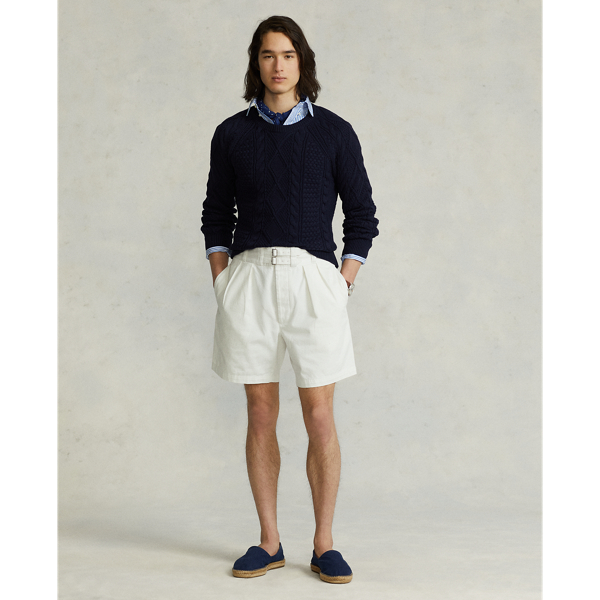 17.8 cm Relaxed Fit Pleated Chino Short for Men Ralph Lauren UK