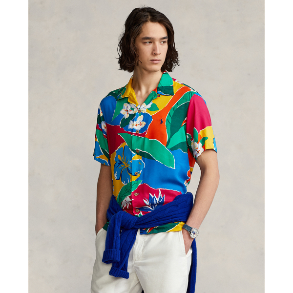 Classic Fit Floral-Print Camp Shirt for Men Ralph Lauren® JO