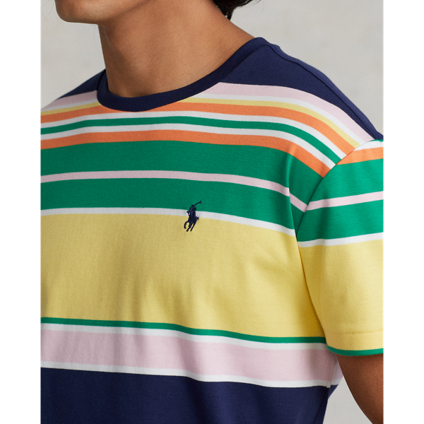 Newport Navy Multi Classic Fit Striped Soft Cotton T-Shirt Polo Ralph Lauren 6