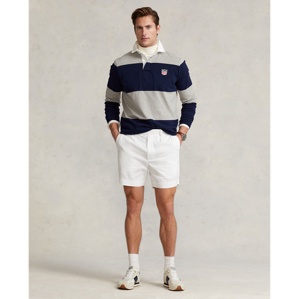 Heather Gray/Navy Classic Fit Polo Shield Rugby Shirt Polo Ralph Lauren 4