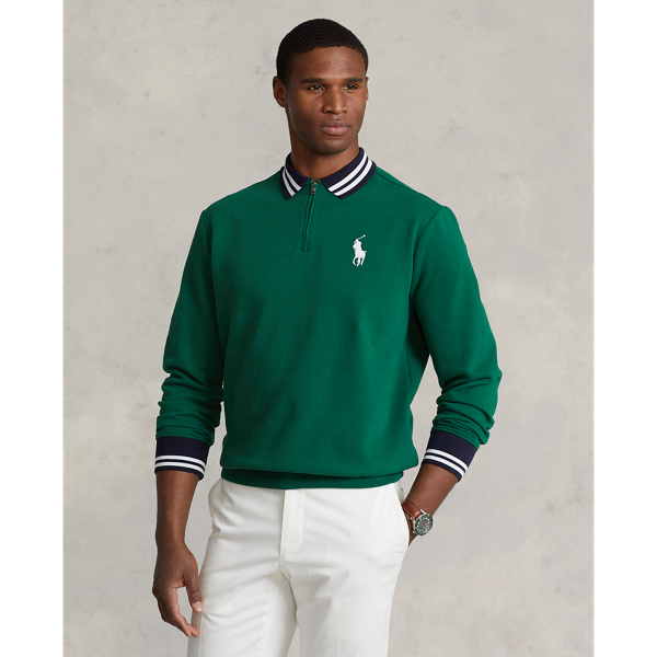 ★★POLO RALPH LAUREN★★ Wimbledon Cotton Polo Collar Sweat Wimbledon Polo-Collar Sweatshirt