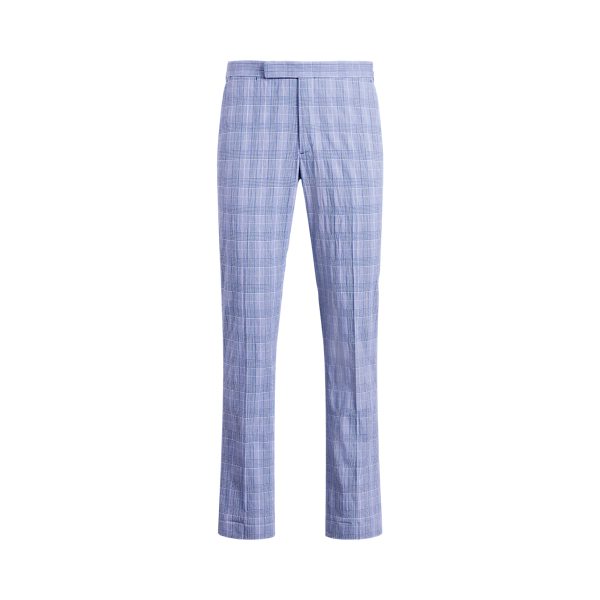 Plaid Stretch Seersucker Suit Trouser Polo Ralph Lauren 1
