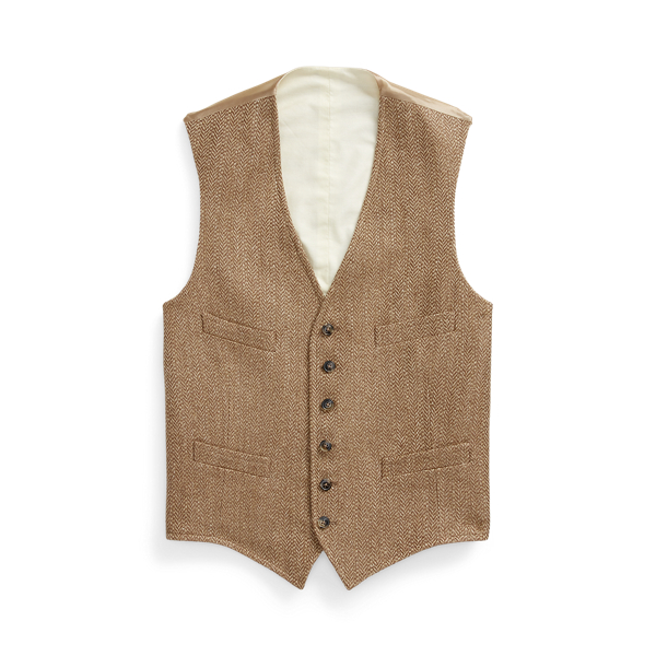 Linen-Blend Herringbone Waistcoat Polo Ralph Lauren 1