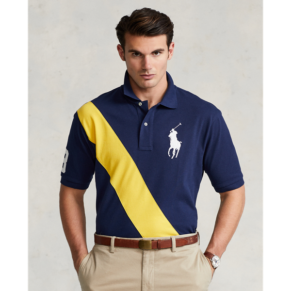 Newport Navy Multi Big Pony Mesh Polo Shirt Big & Tall 1